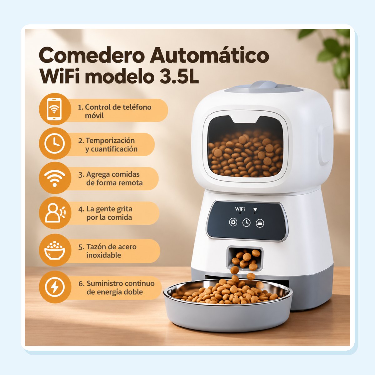 Comedero Inteligente WiFi con App 3,5 L - foto 1 - Berelski