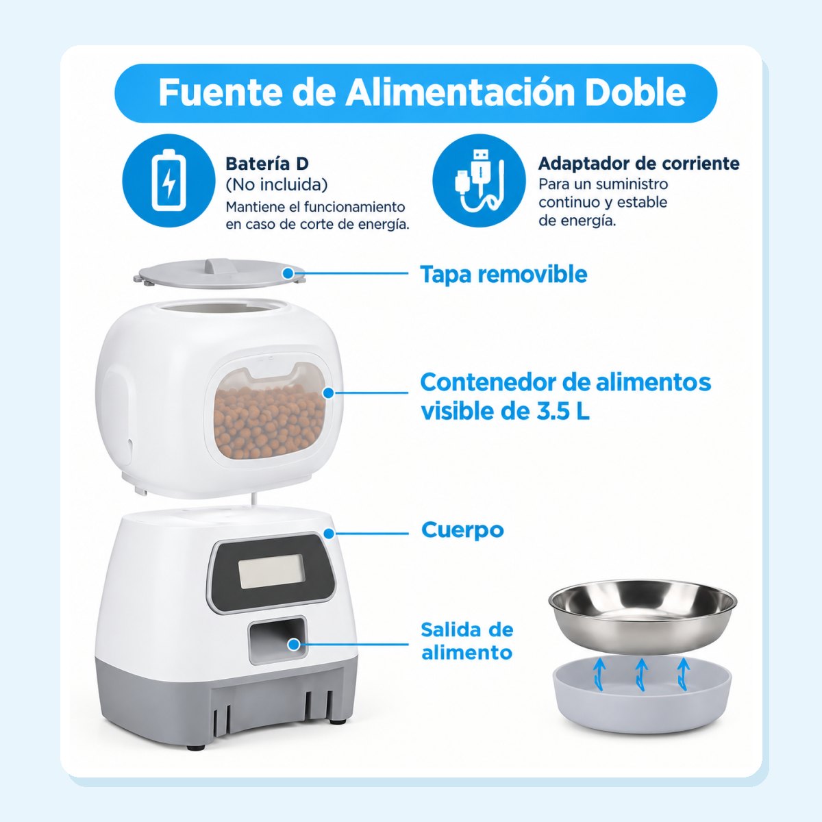 Comedero Inteligente WiFi con App 3,5 L - foto 2 - Berelski