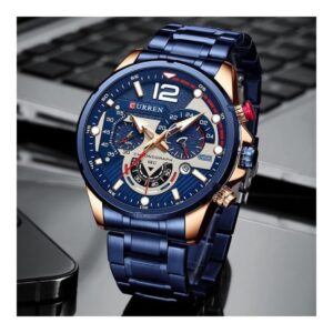 Reloj Curren 8395 en acero con cronógrafos y estuche - Berelski